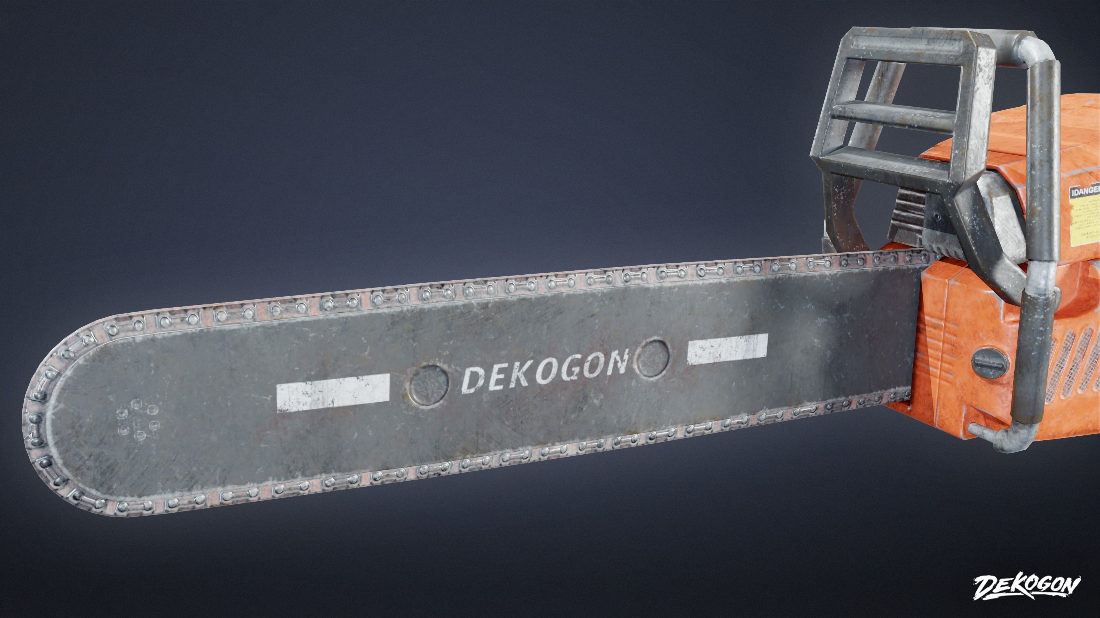 TOOLSHED - Chainsaw 02 - LOW POLY Low-poly 3D model_8