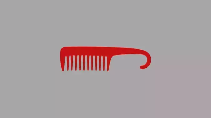 Red pocket comb highpoly