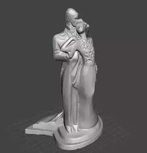 wedding cake topper statue 4 3D print model