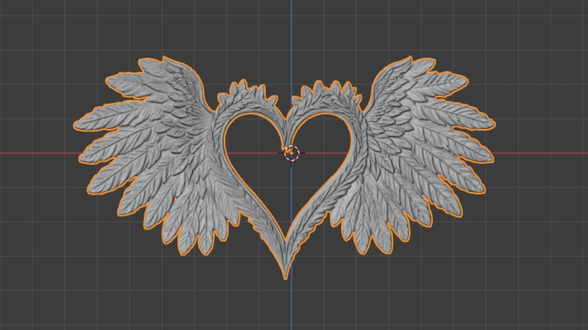 Wings Printable carved decor 15 3D print model_4