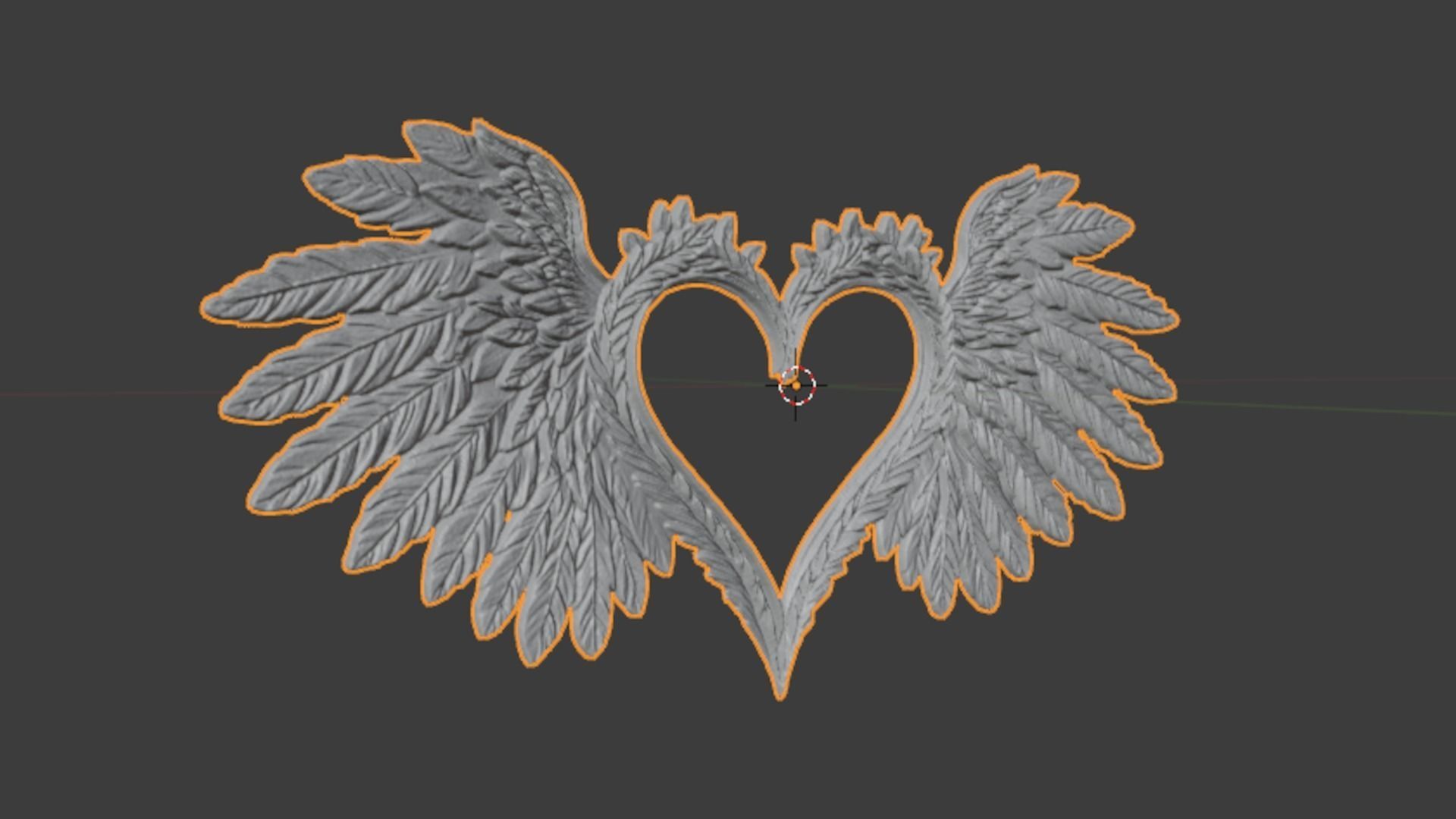 Wings Printable carved decor 15 3D print model_5