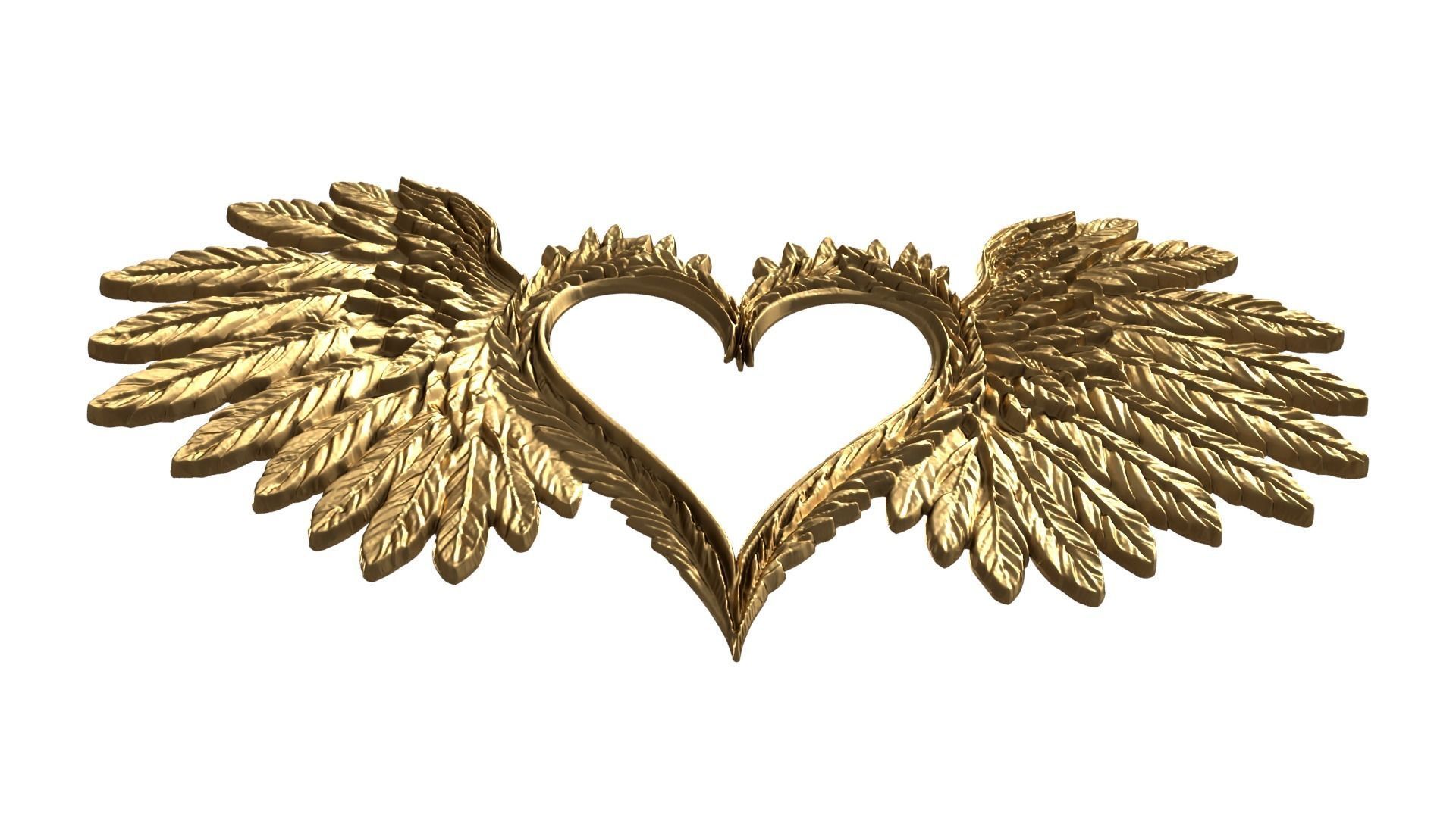 Wings Printable carved decor 15 3D print model_3