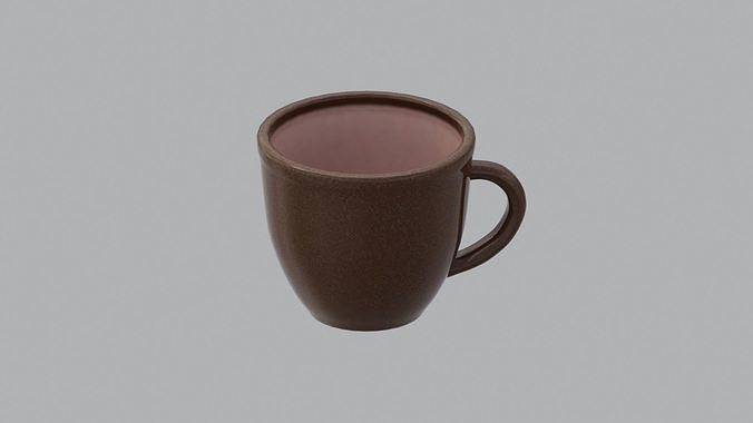 Big brown pottery cup Free 3D model