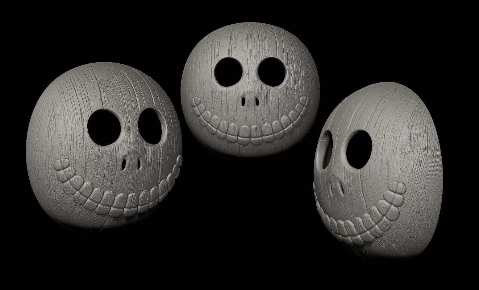 MASCARAS LOCK SHOCK BARREL - THE NIGHTMARE BEFORE CHRISTMAS 3D print model_4