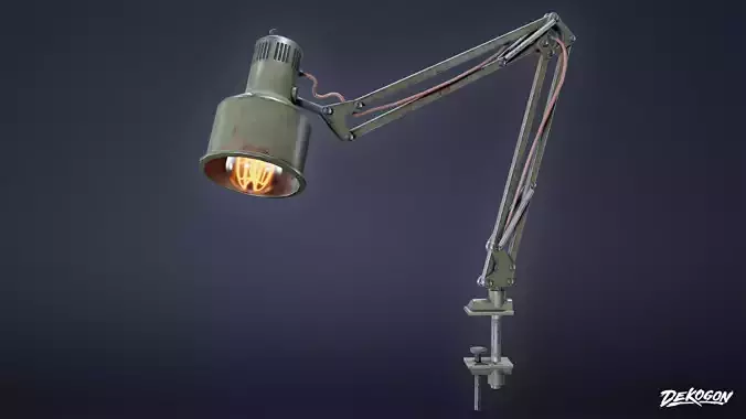 TOOLSHED - Clamp Light 02 - LOW POLY Low-poly 3D model