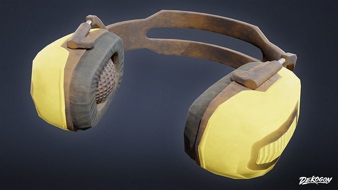 TOOLSHED - Ear Protector 01 - LOW POLY Low-poly 3D model