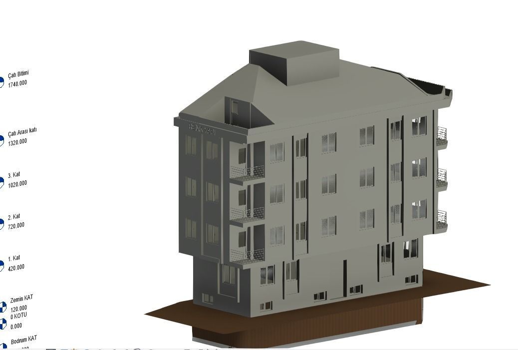 Apartment Project Revit 3D model_2