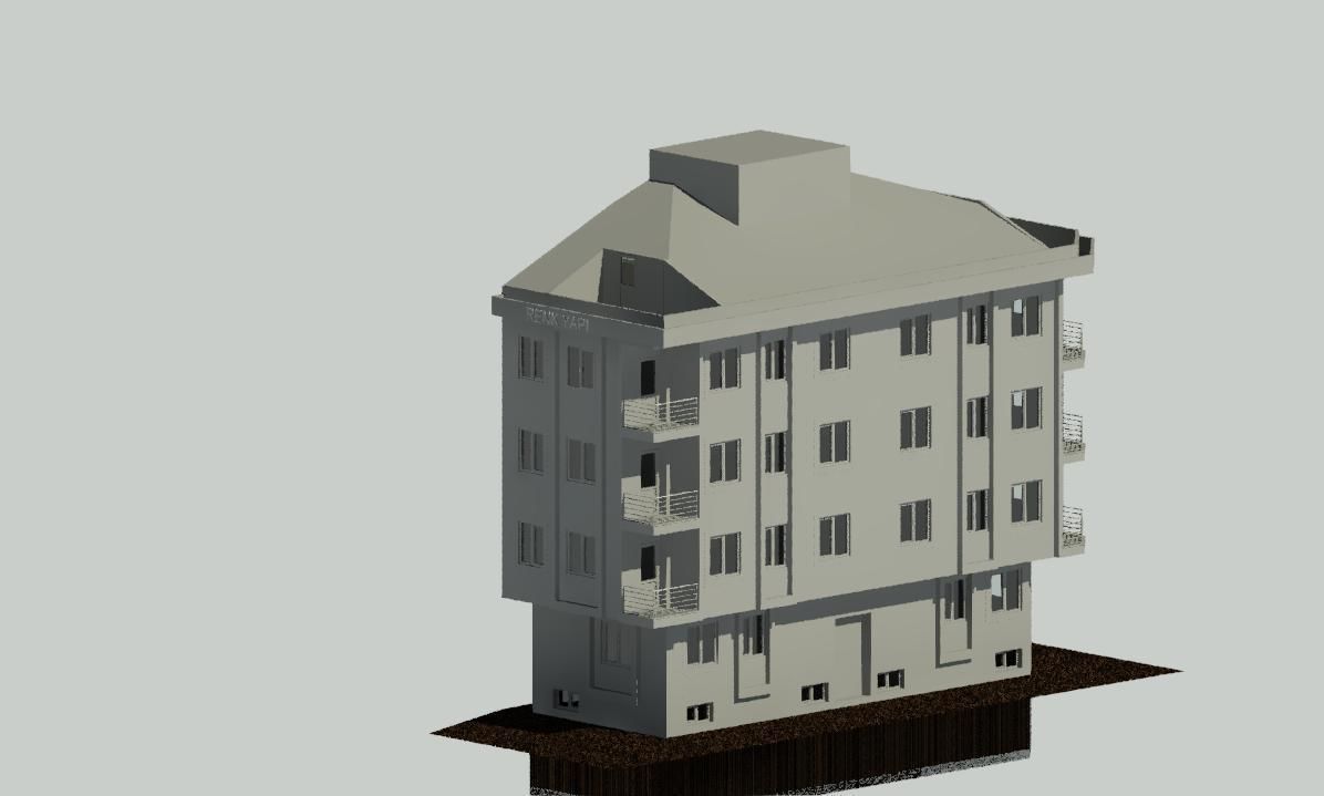 Apartment Project Revit 3D model_1