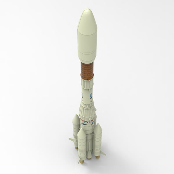 Ariane 4 Studio Max 3D model_4
