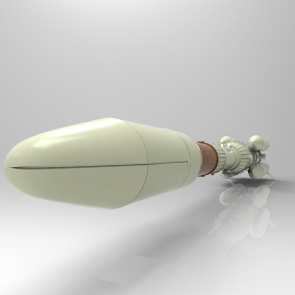 Ariane 4 Studio Max 3D model_1