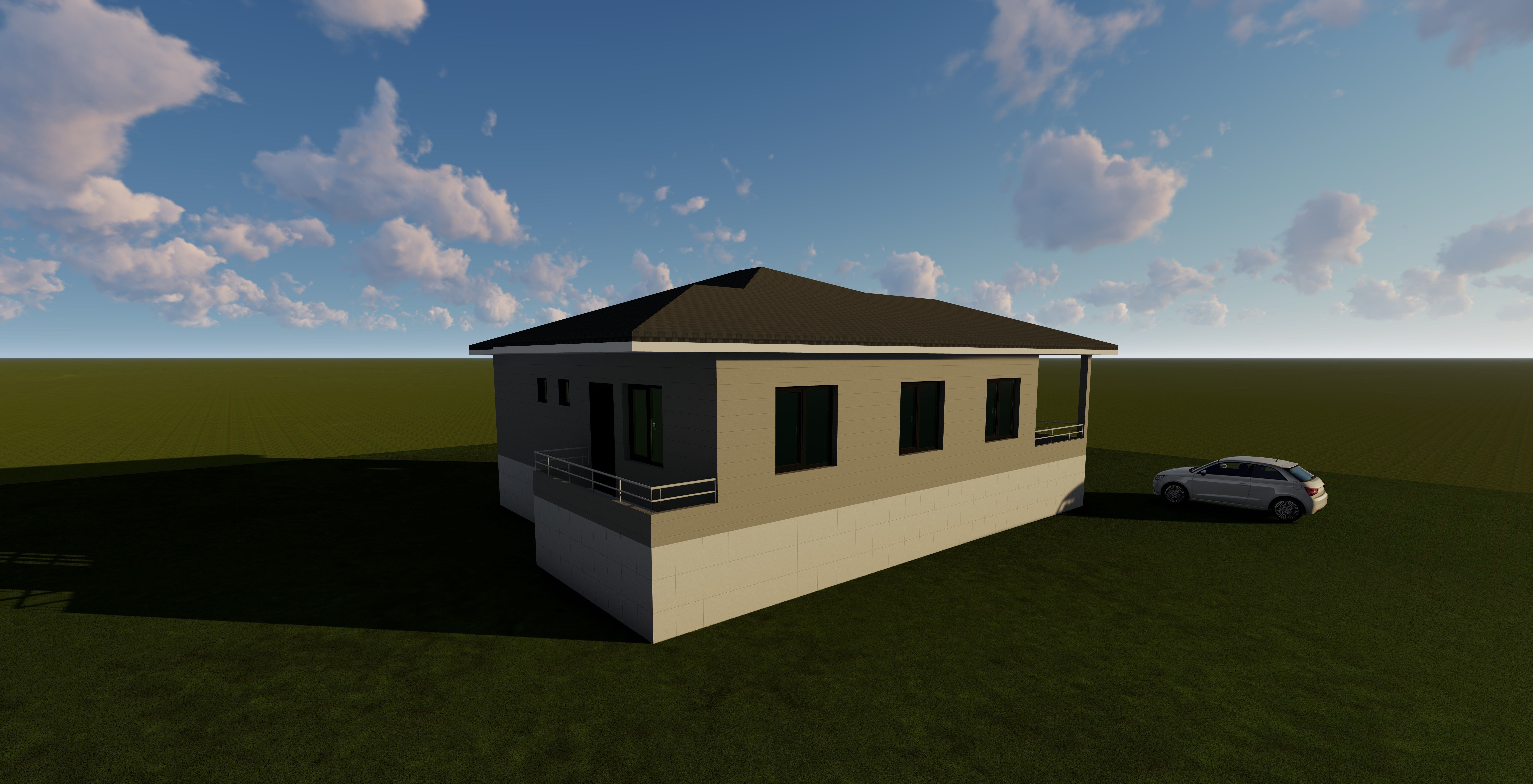 Village House Revit 3D model_2