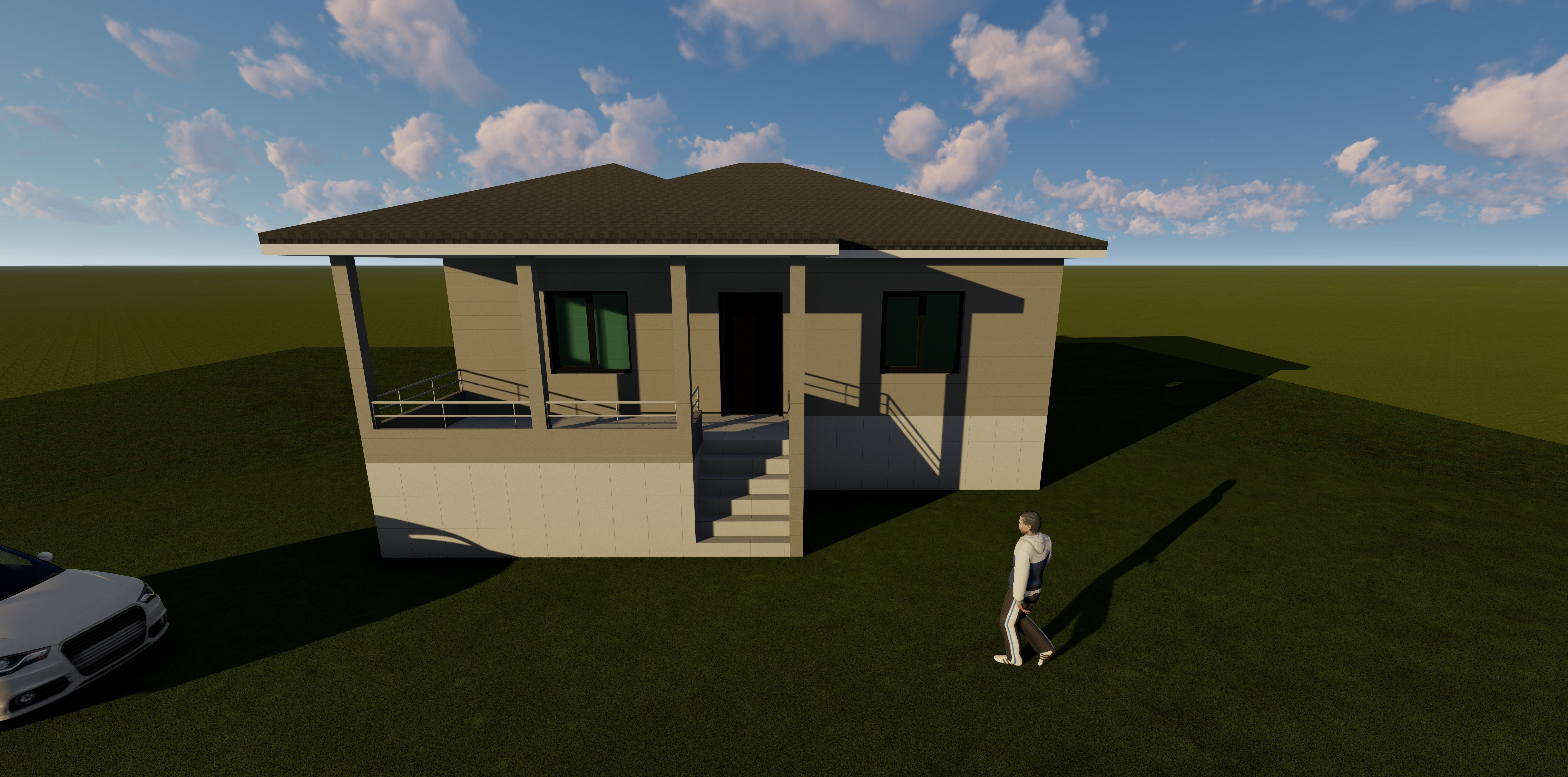 Village House Revit 3D model_1