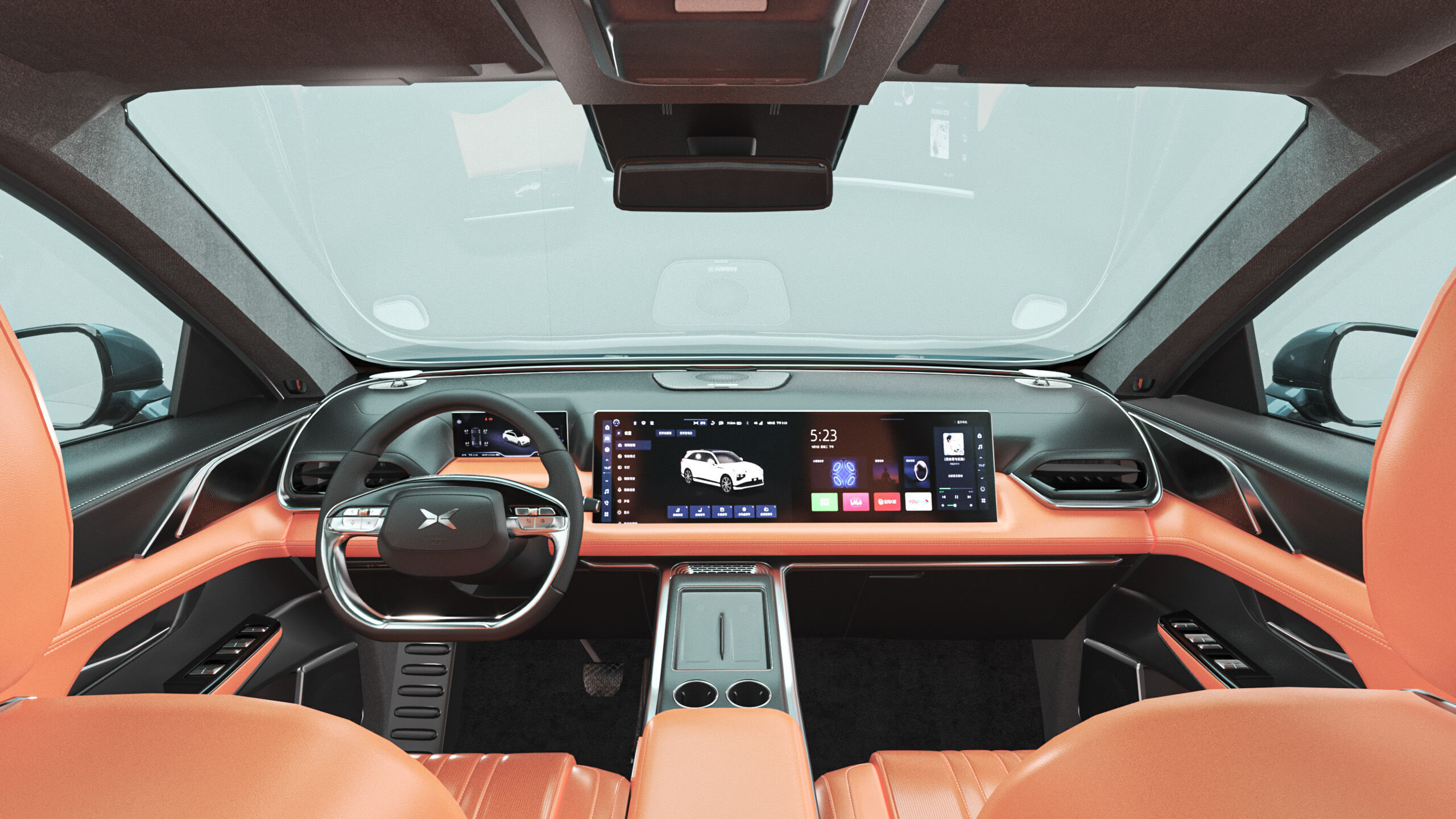 2025 Xpeng G9 With Interior 3D model_11