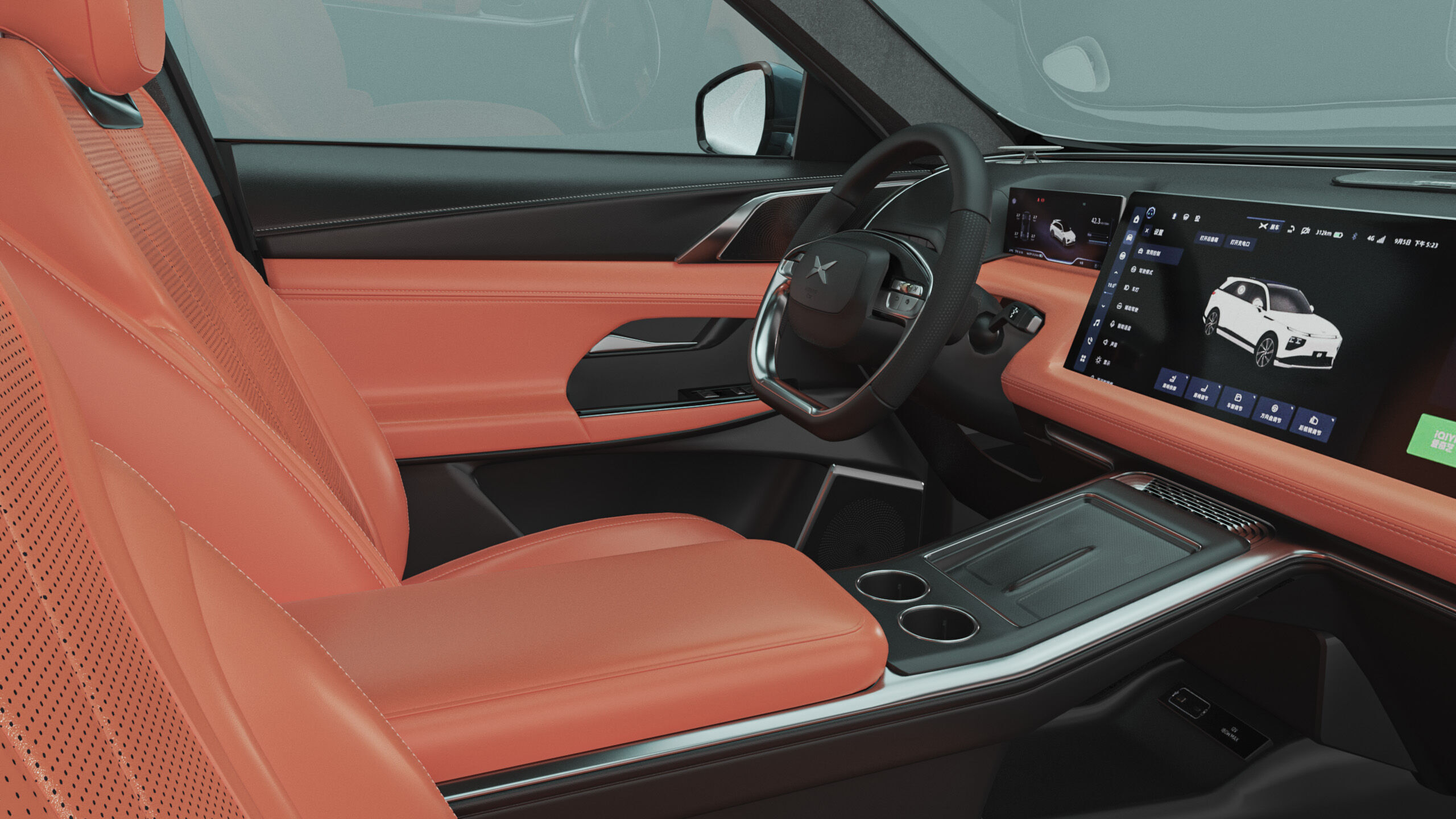 2025 Xpeng G9 With Interior 3D model_16