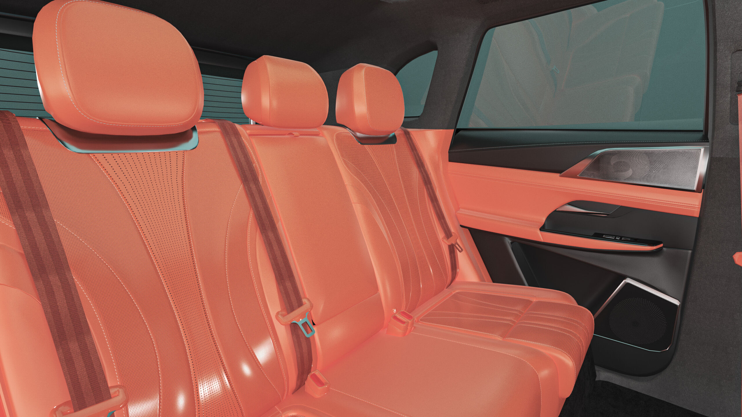 2025 Xpeng G9 With Interior 3D model_12