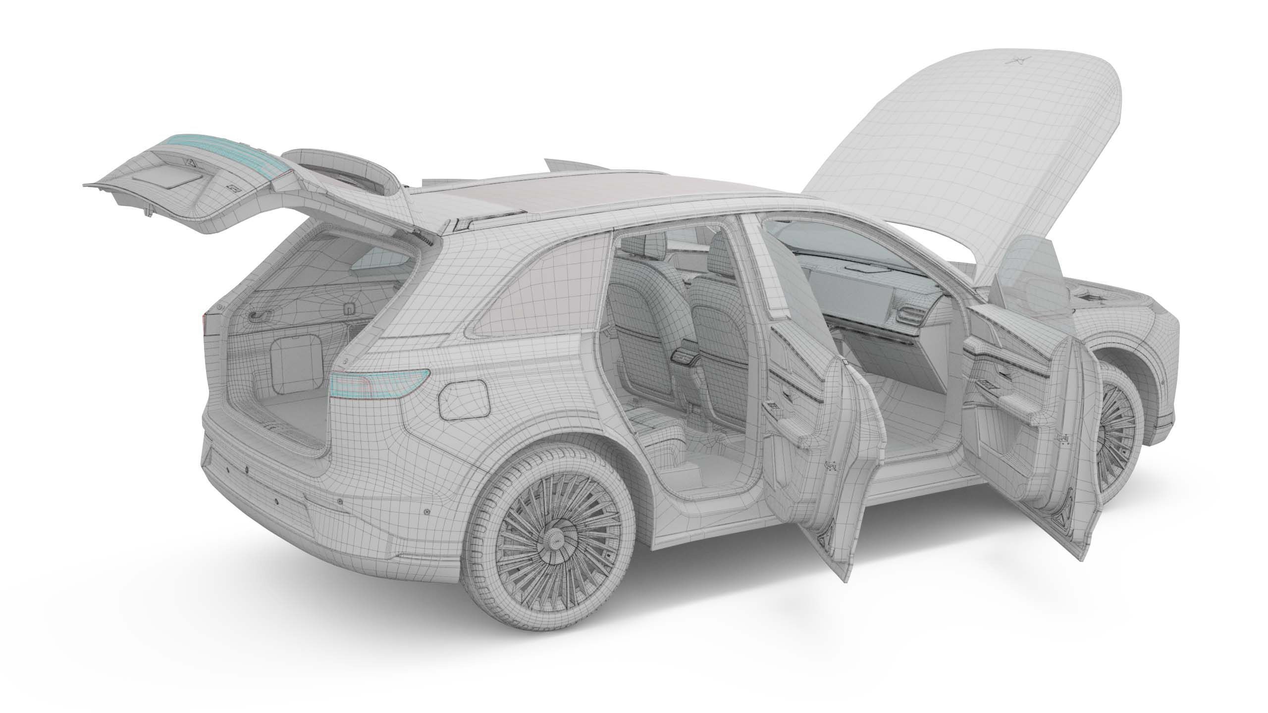 2025 Xpeng G9 With Interior 3D model_24