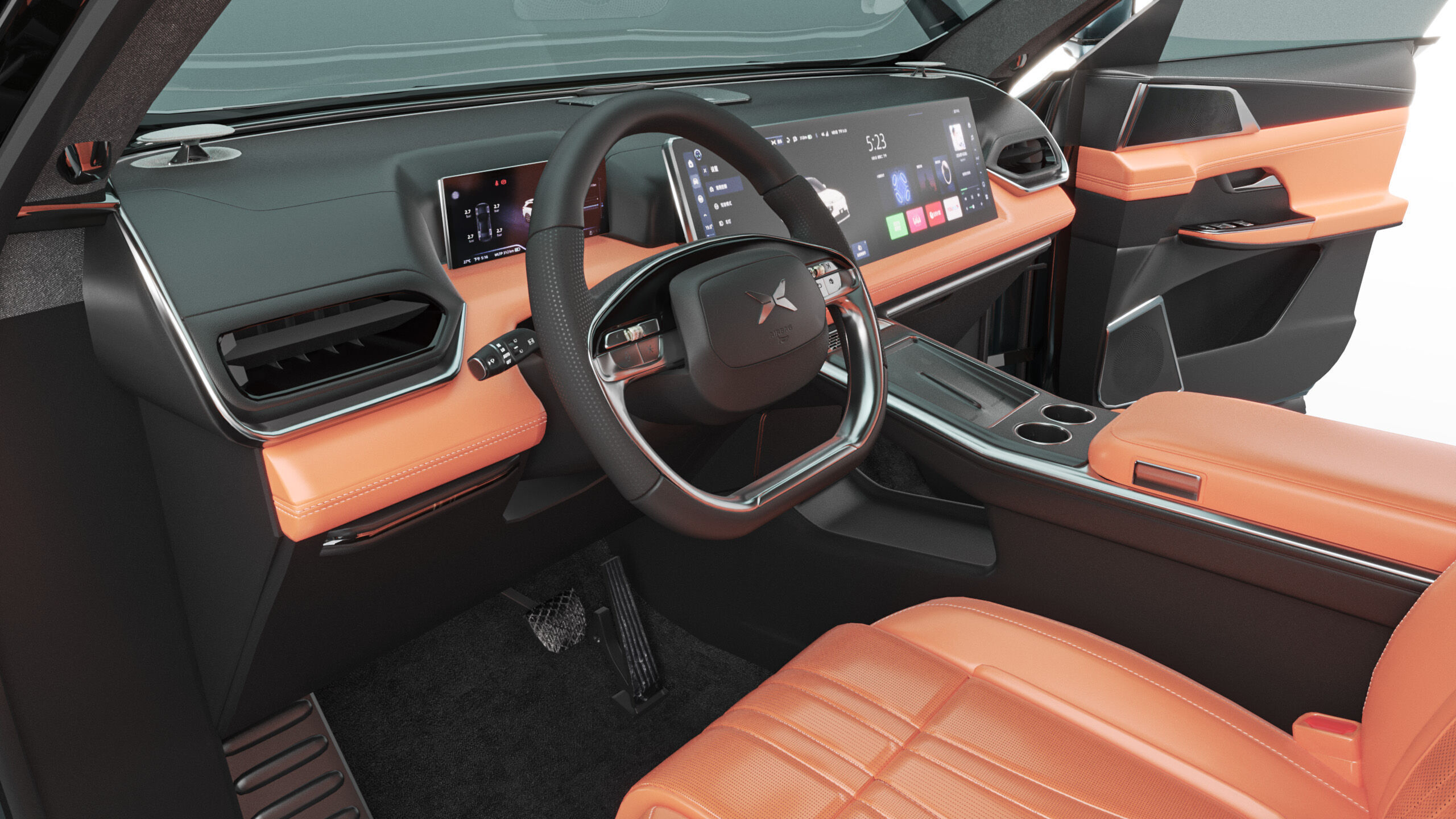 2025 Xpeng G9 With Interior 3D model_15