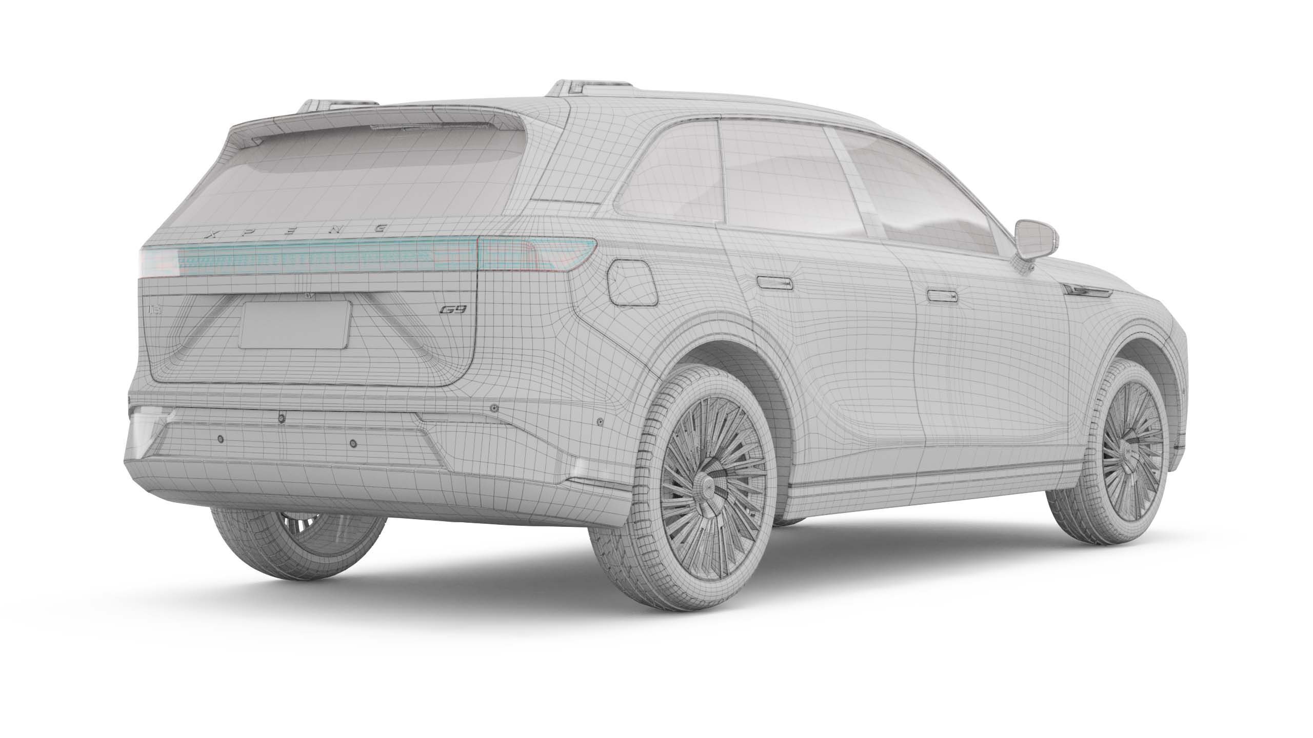 2025 Xpeng G9 With Interior 3D model_19