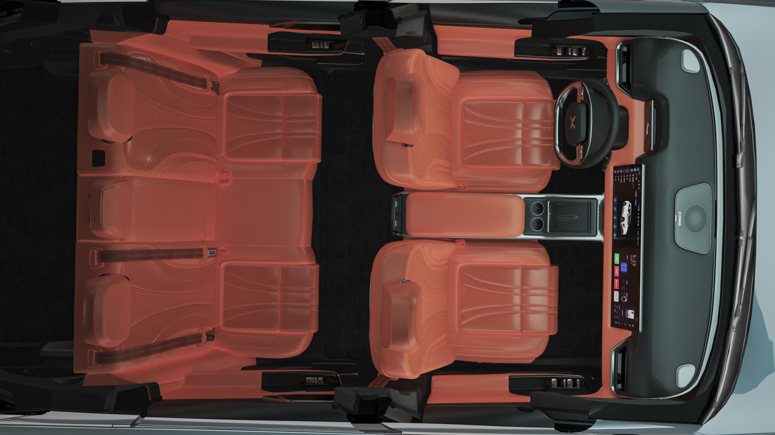 2025 Xpeng G9 With Interior 3D model_17