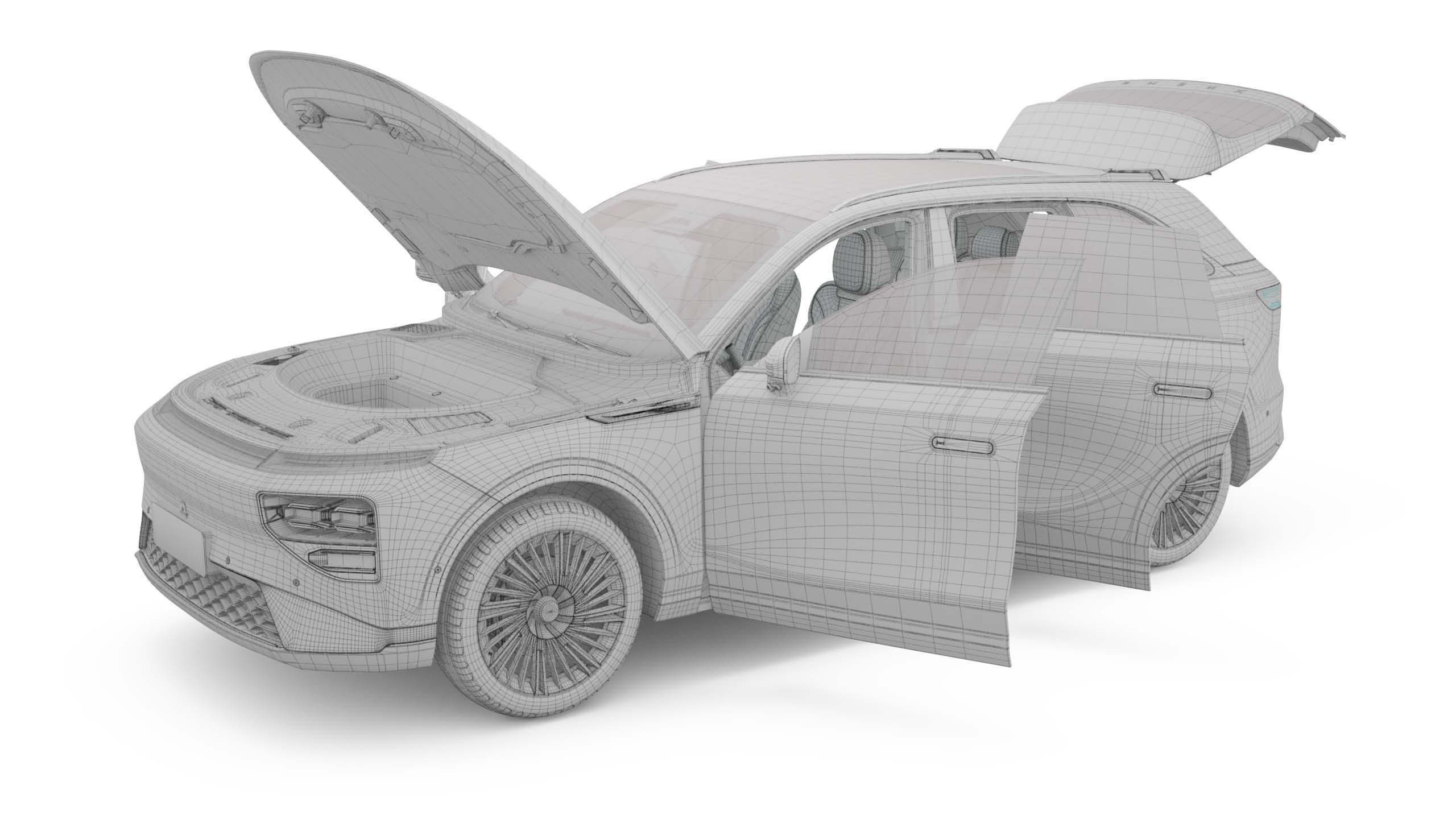 2025 Xpeng G9 With Interior 3D model_23