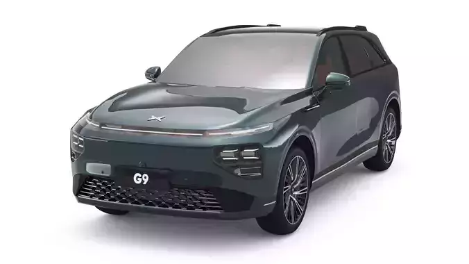 2025 Xpeng G9 With Interior 3D model