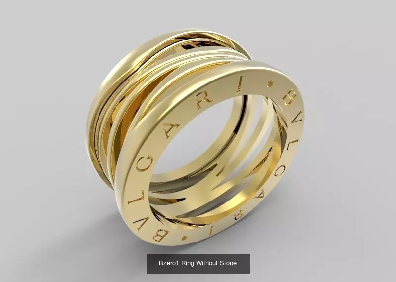 BVLGARY BZERO Ring Gold 18k 3D Model Collection_0