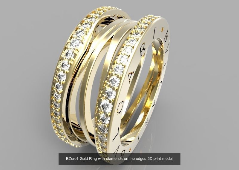 BVLGARY BZERO Ring Gold 18k 3D Model Collection_3