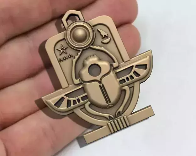 ANCIENT EGYPTION SCARAB CARTOUCHE PEMDANT