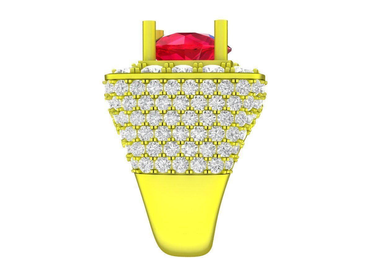 7885 luxury diamond fashion men ring 3D print model_4