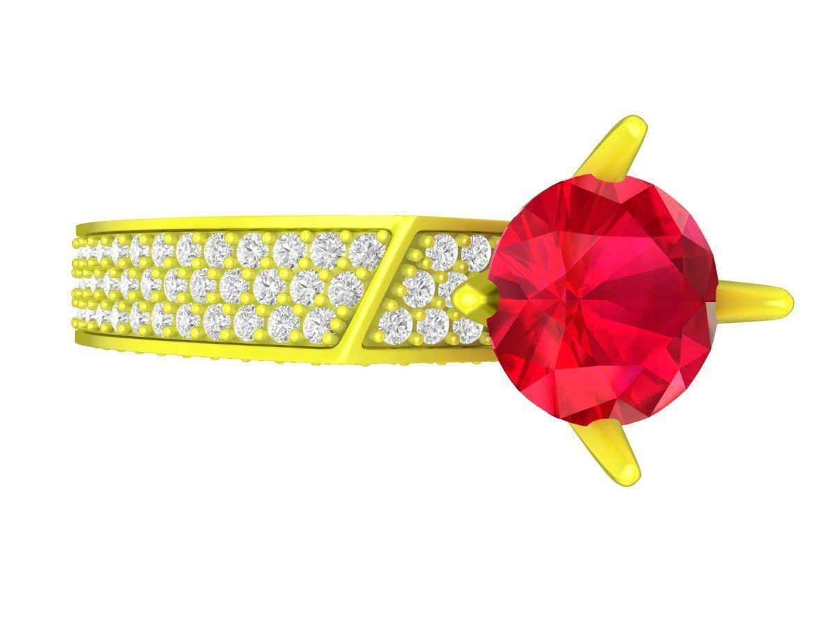 7889 luxury art diamond women ring 3D print model_2