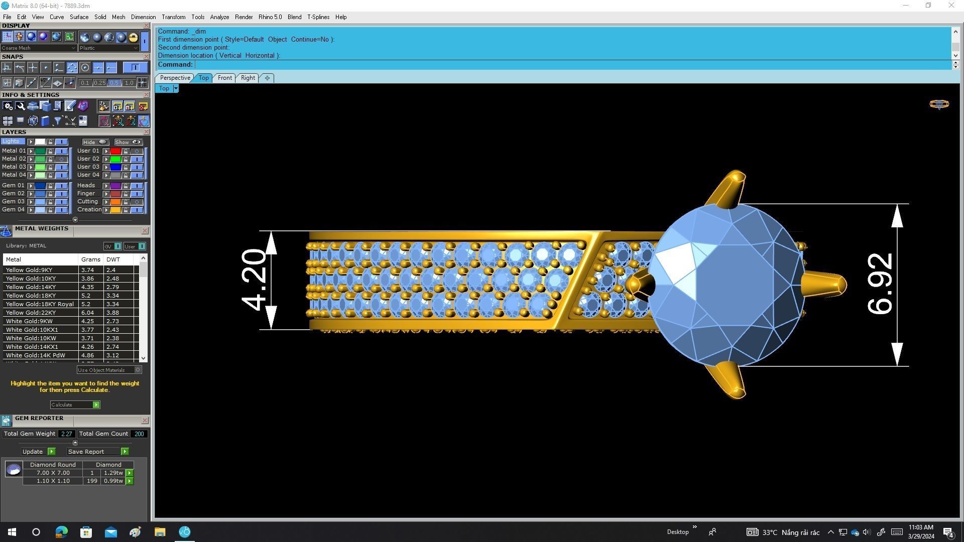 7889 luxury art diamond women ring 3D print model_5