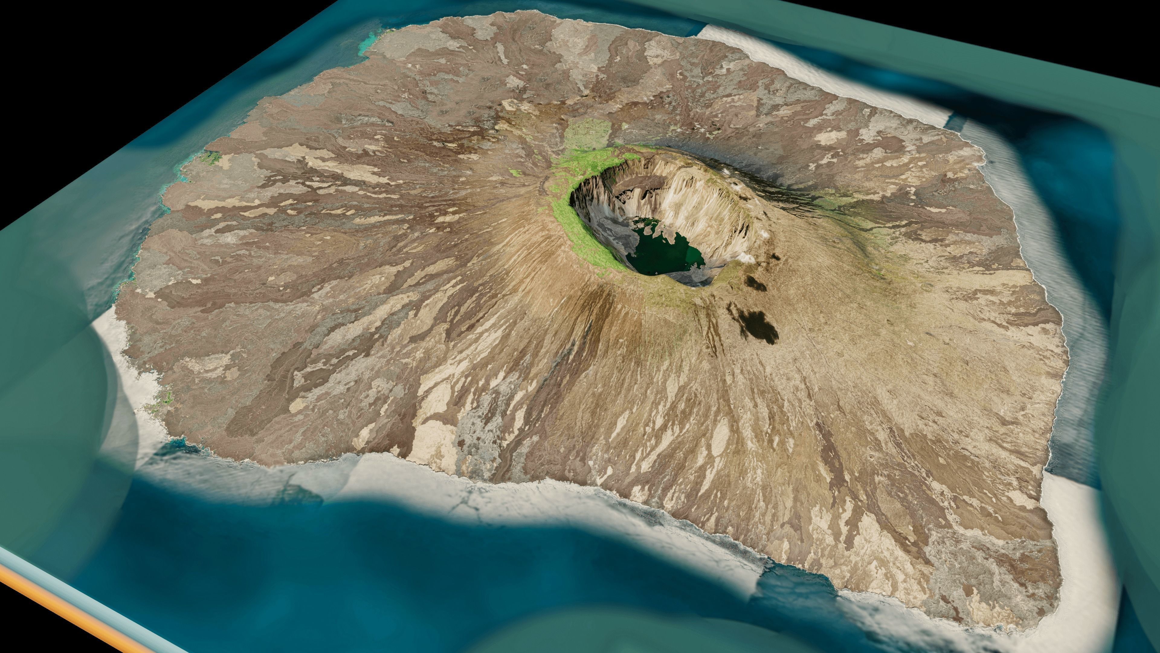 Fernandina Island 3d model terrain Low-poly 3D model_7