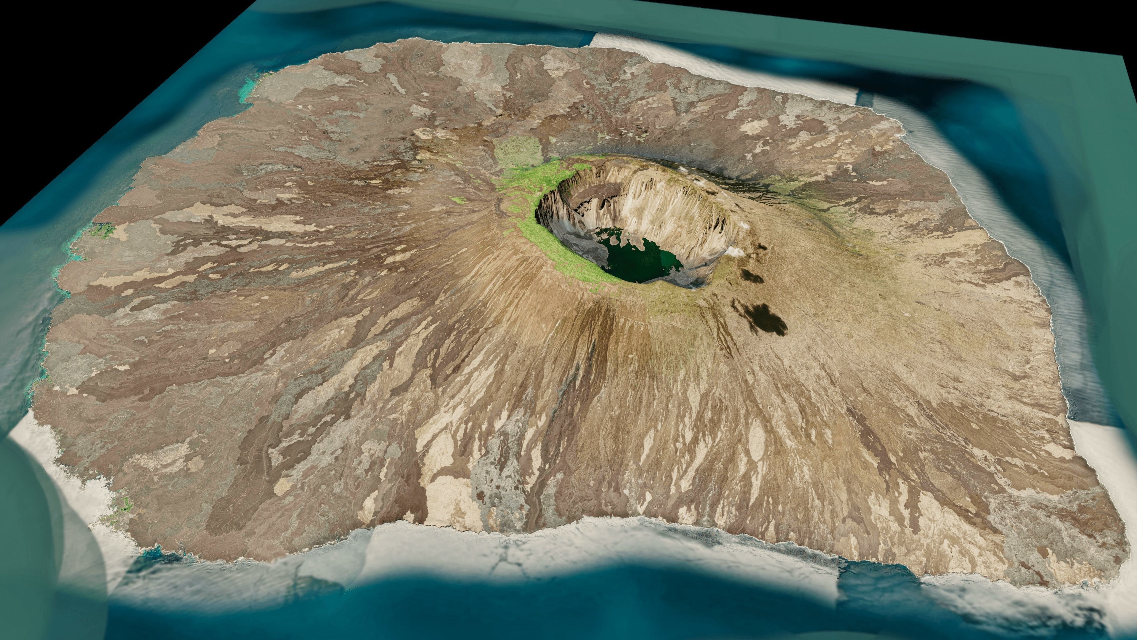 Fernandina Island 3d model terrain Low-poly 3D model_8