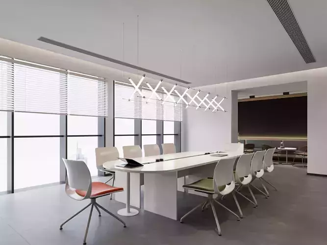 Modern Office Interior with Conference Room 3D model