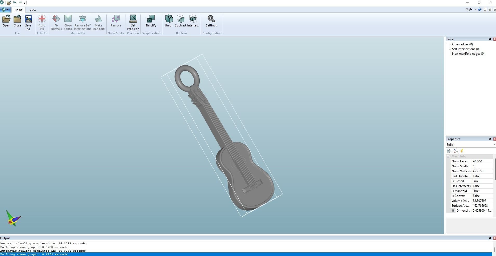 Guitar pendant jewelry gold 3D print model_5