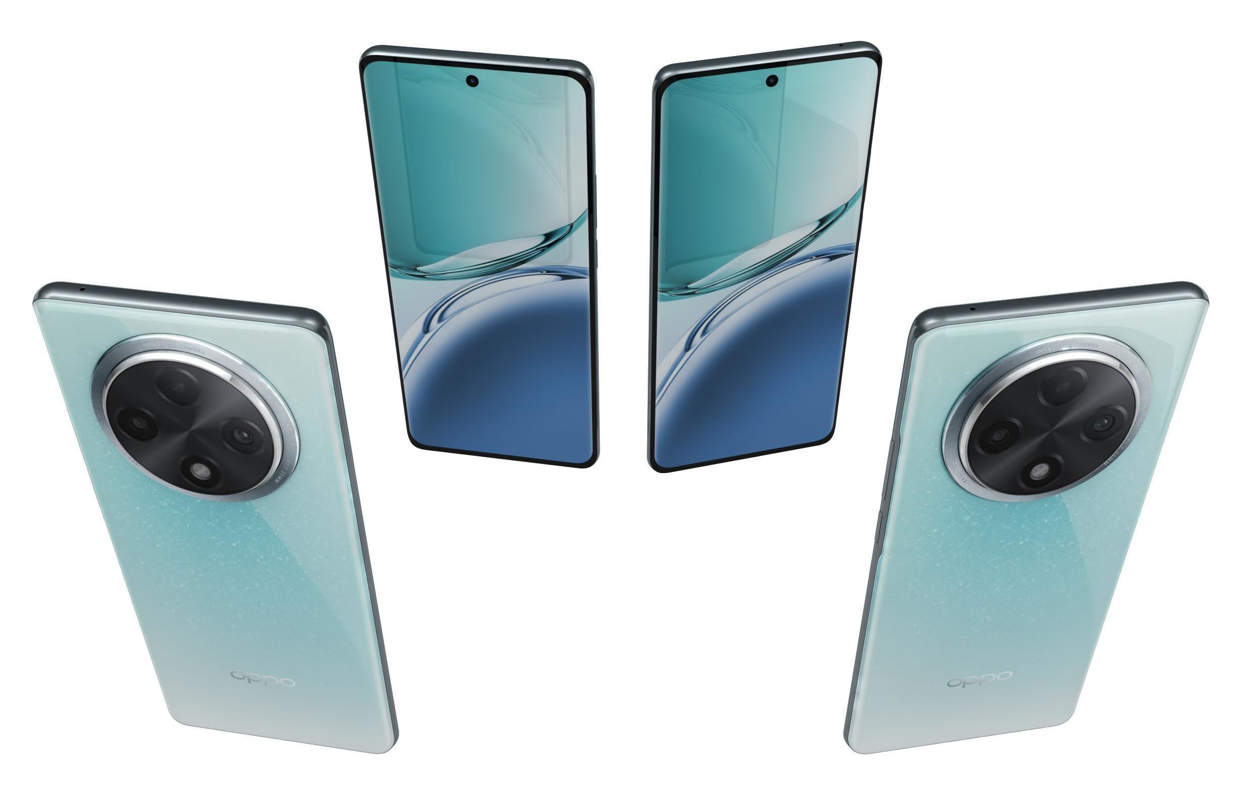 Oppo A3 Pro Blue 3D model_4
