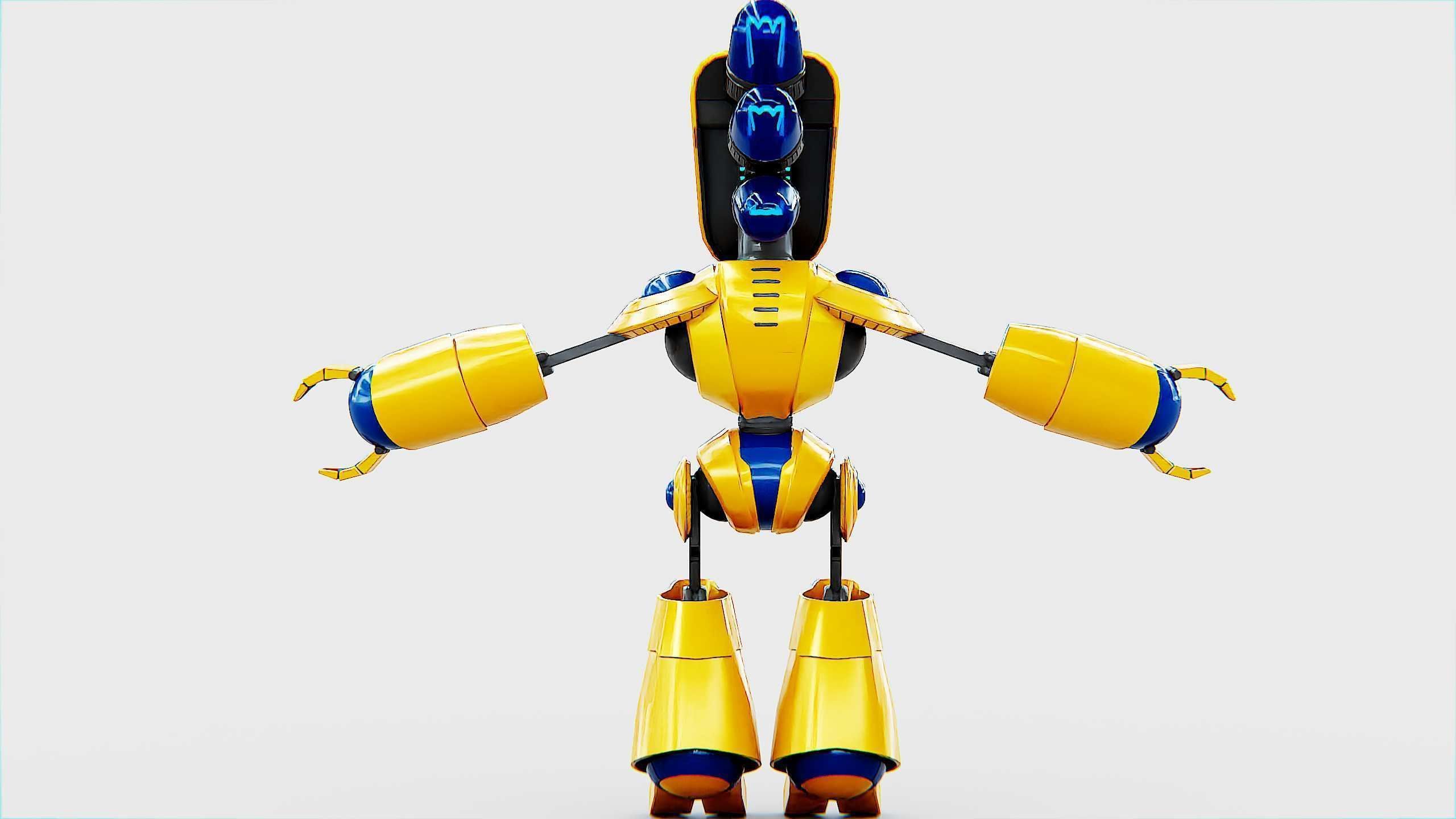 TOY BOT LOOPY  Rigged for Unreal Engine - Unity - MIXAMO  3D model_31