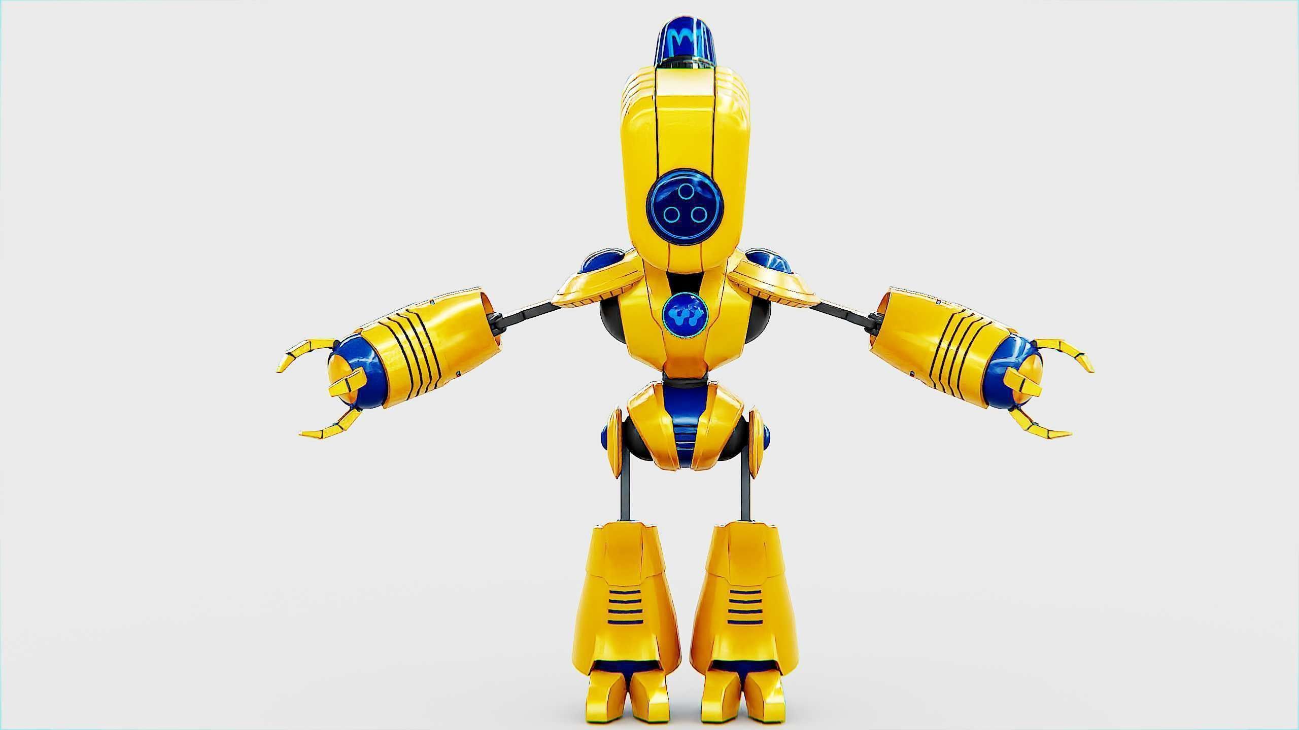 TOY BOT LOOPY  Rigged for Unreal Engine - Unity - MIXAMO  3D model_30