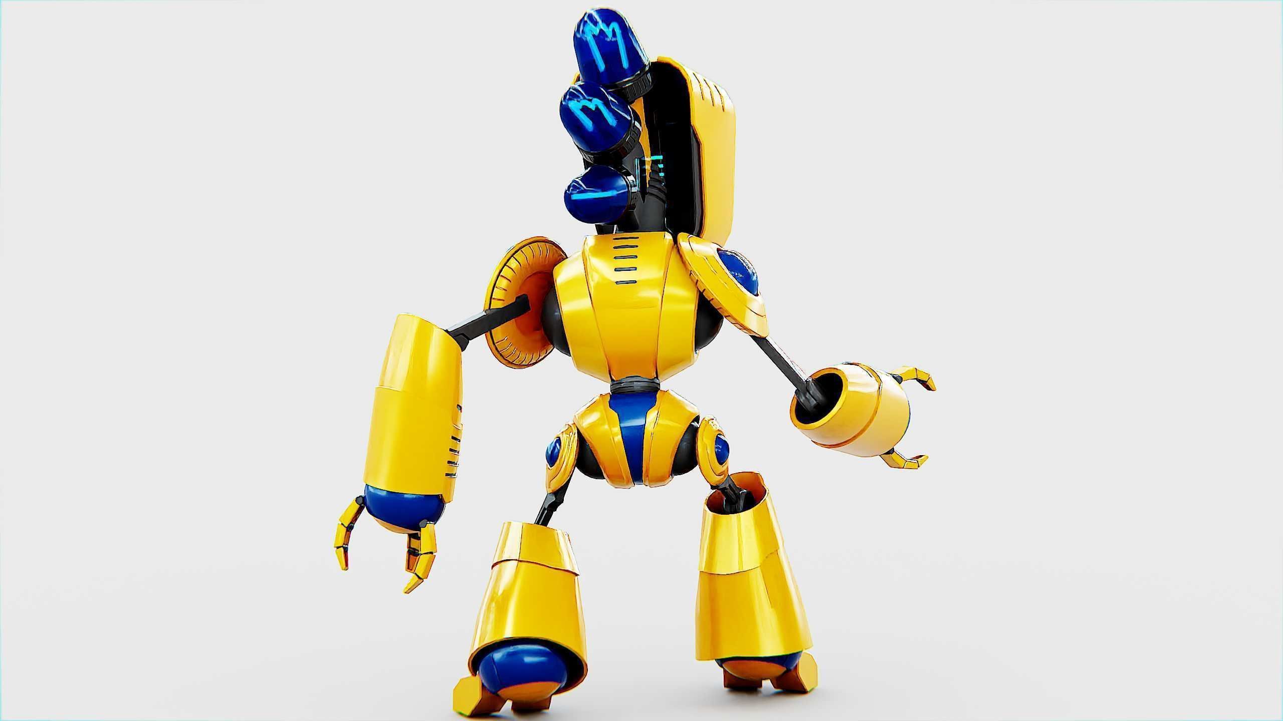 TOY BOT LOOPY  Rigged for Unreal Engine - Unity - MIXAMO  3D model_10