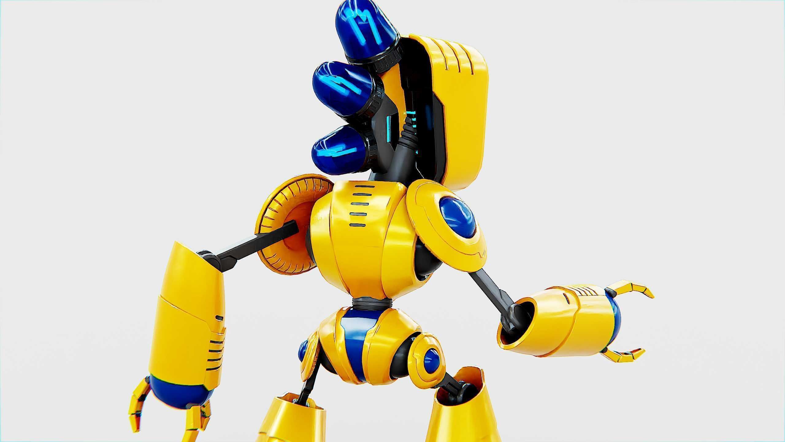 TOY BOT LOOPY  Rigged for Unreal Engine - Unity - MIXAMO  3D model_21