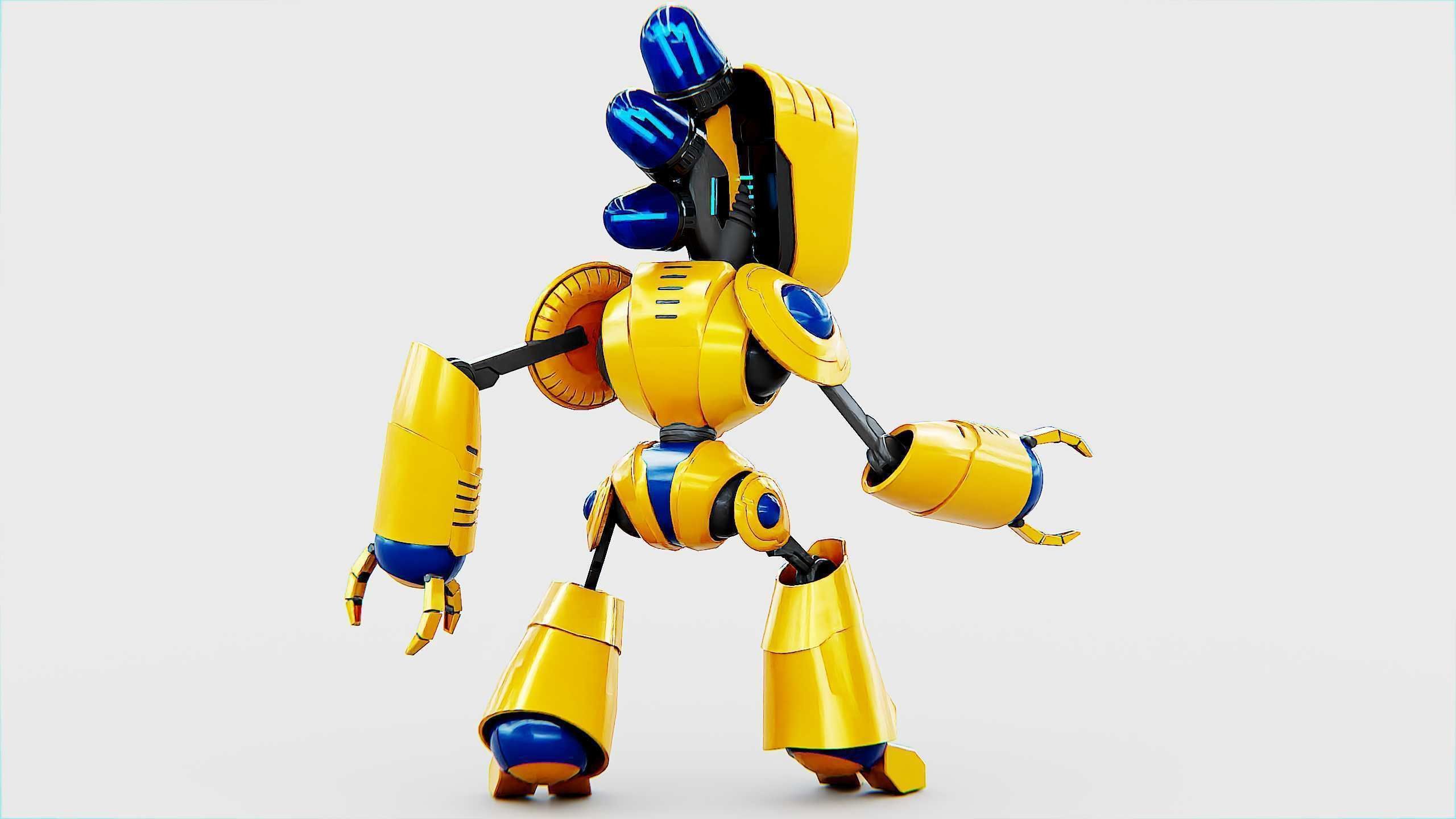 TOY BOT LOOPY  Rigged for Unreal Engine - Unity - MIXAMO  3D model_9