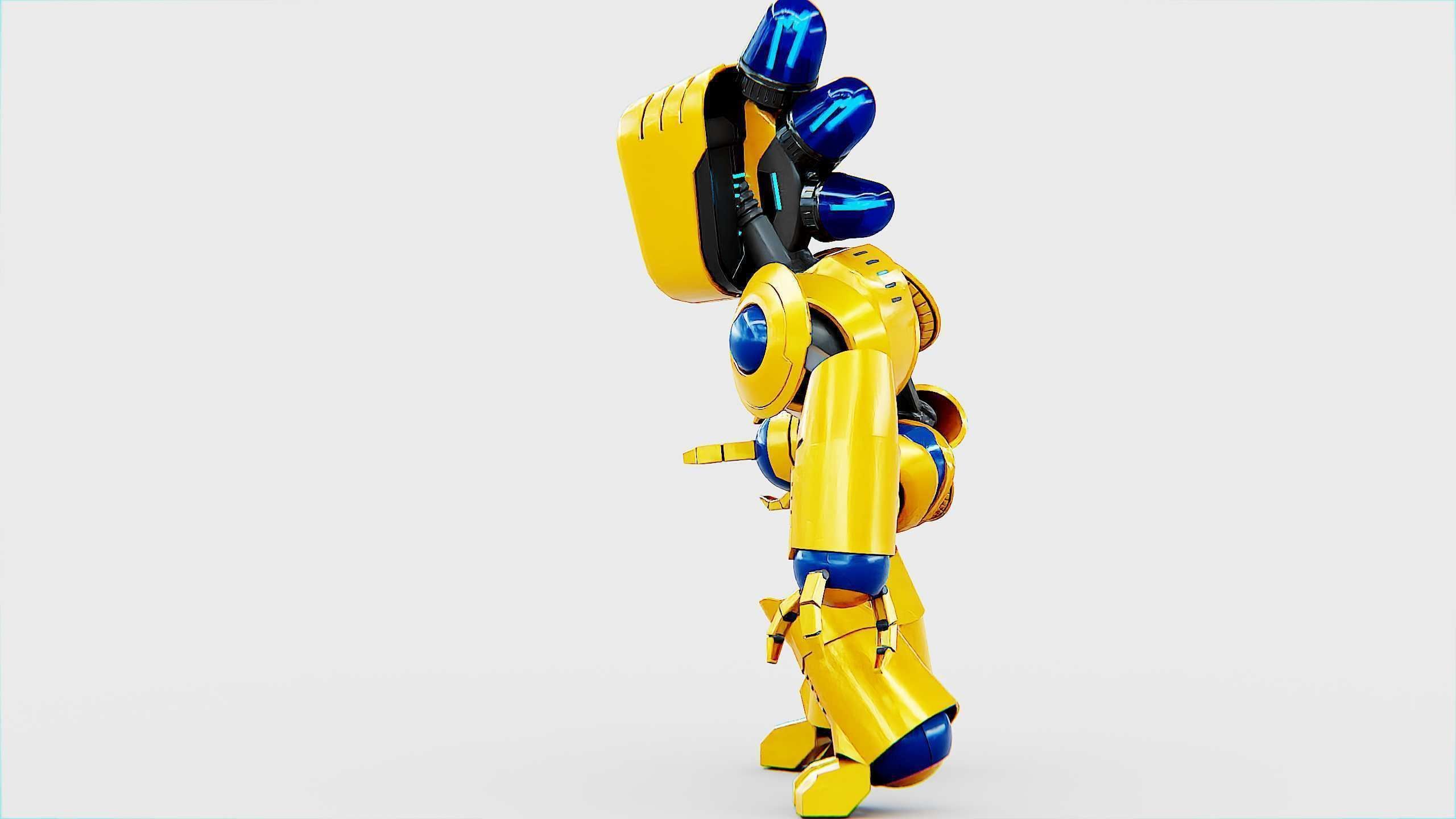TOY BOT LOOPY  Rigged for Unreal Engine - Unity - MIXAMO  3D model_13
