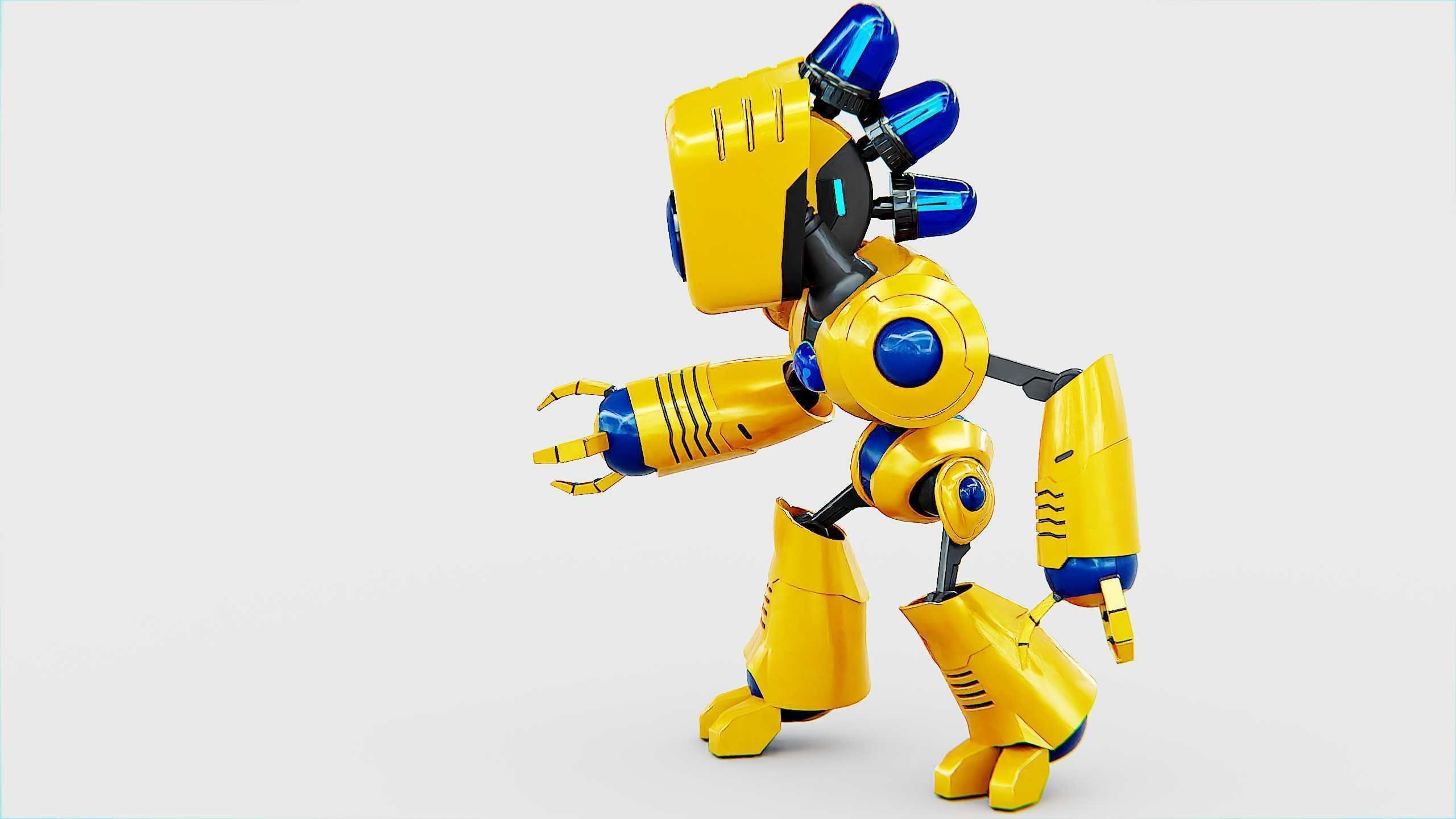 TOY BOT LOOPY  Rigged for Unreal Engine - Unity - MIXAMO  3D model_16