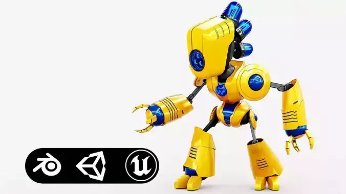 TOY BOT LOOPY  Rigged for Unreal Engine - Unity - MIXAMO  3D model