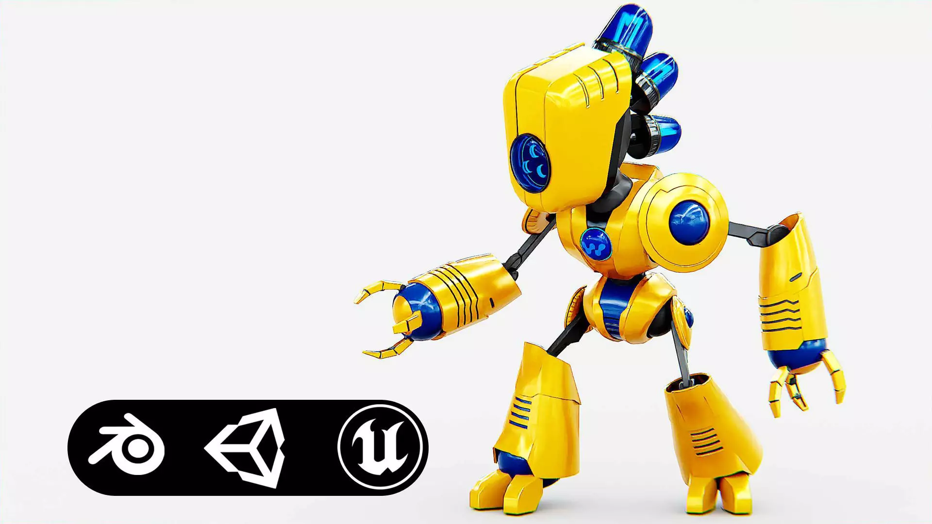 TOY BOT LOOPY  Rigged for Unreal Engine - Unity - MIXAMO  3D model_0