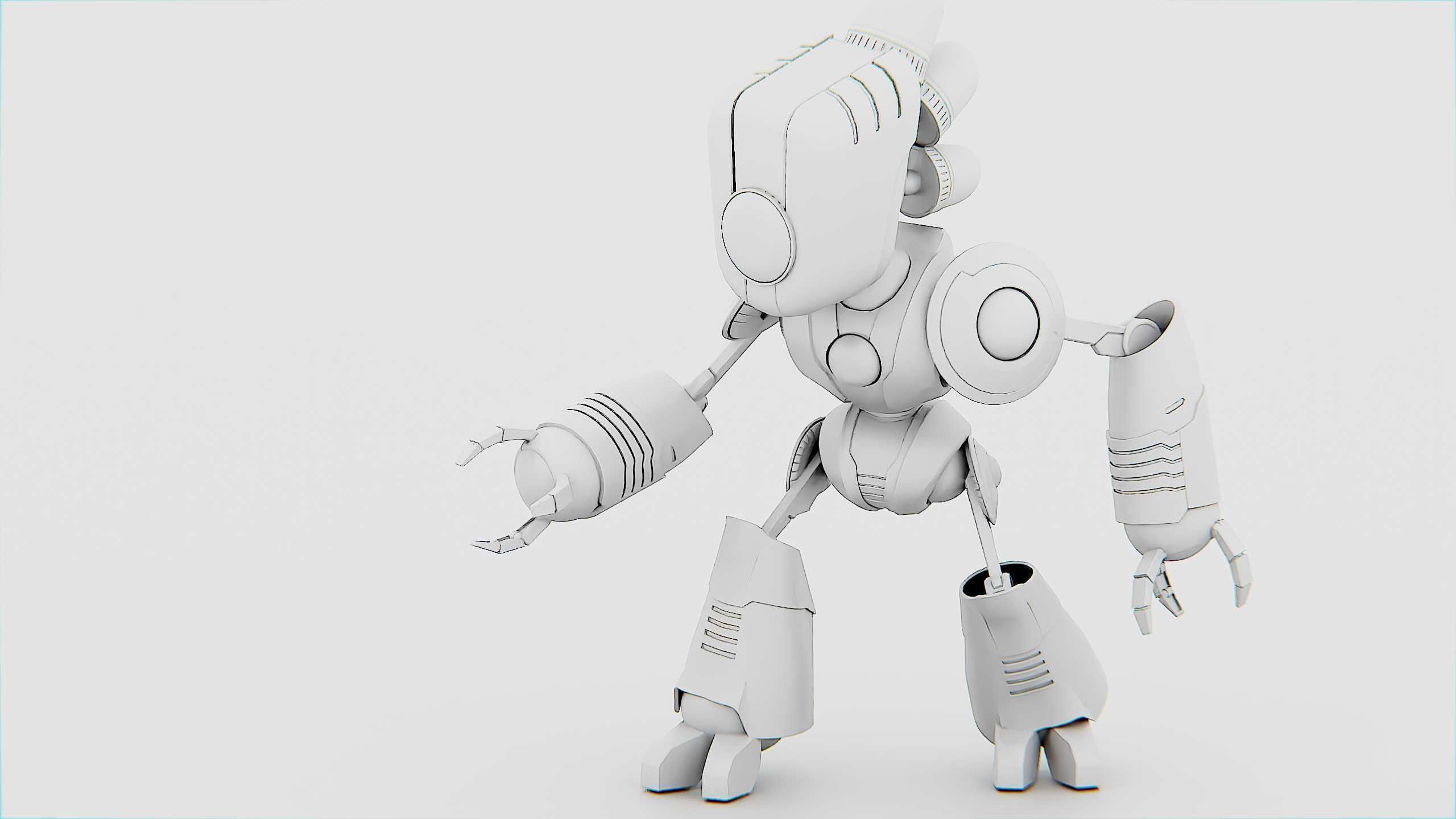 TOY BOT LOOPY  Rigged for Unreal Engine - Unity - MIXAMO  3D model_32