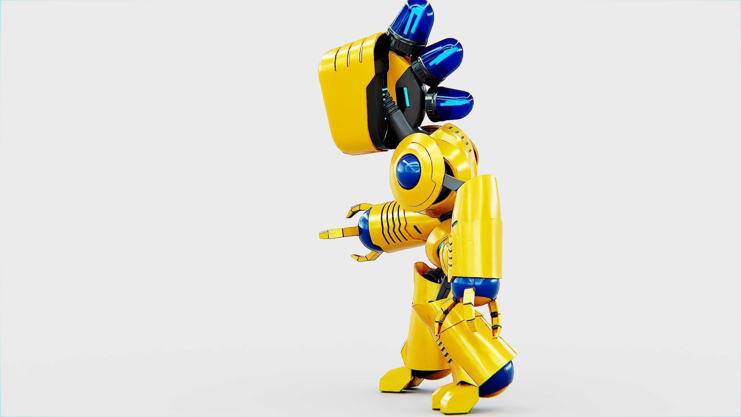 TOY BOT LOOPY  Rigged for Unreal Engine - Unity - MIXAMO  3D model_14