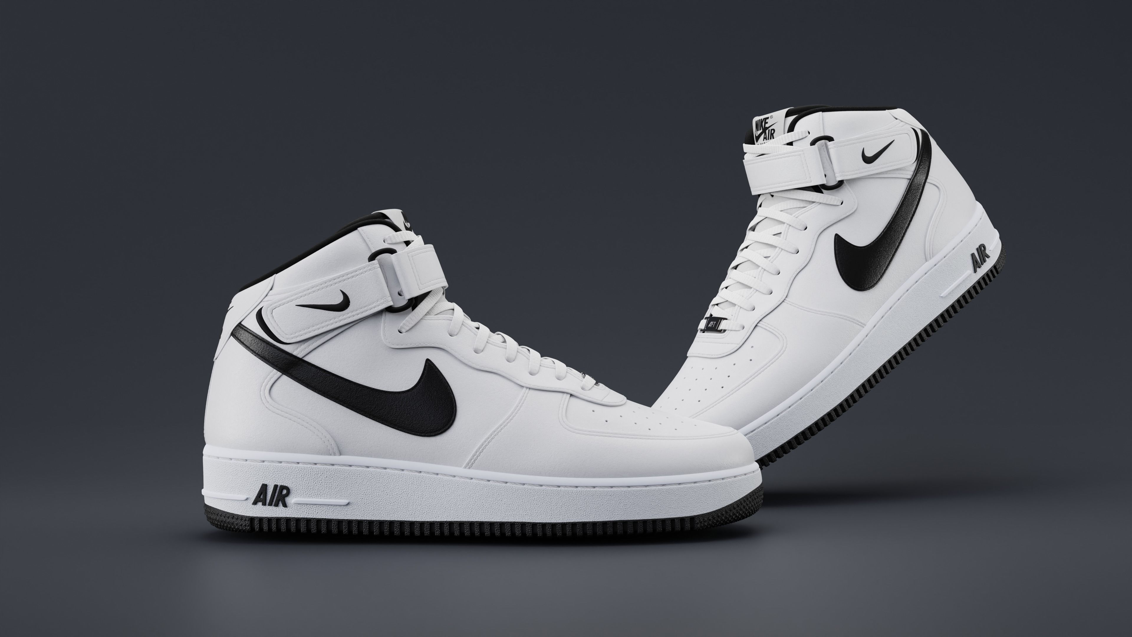 Nike Air Force 1 Mid 3D model_2