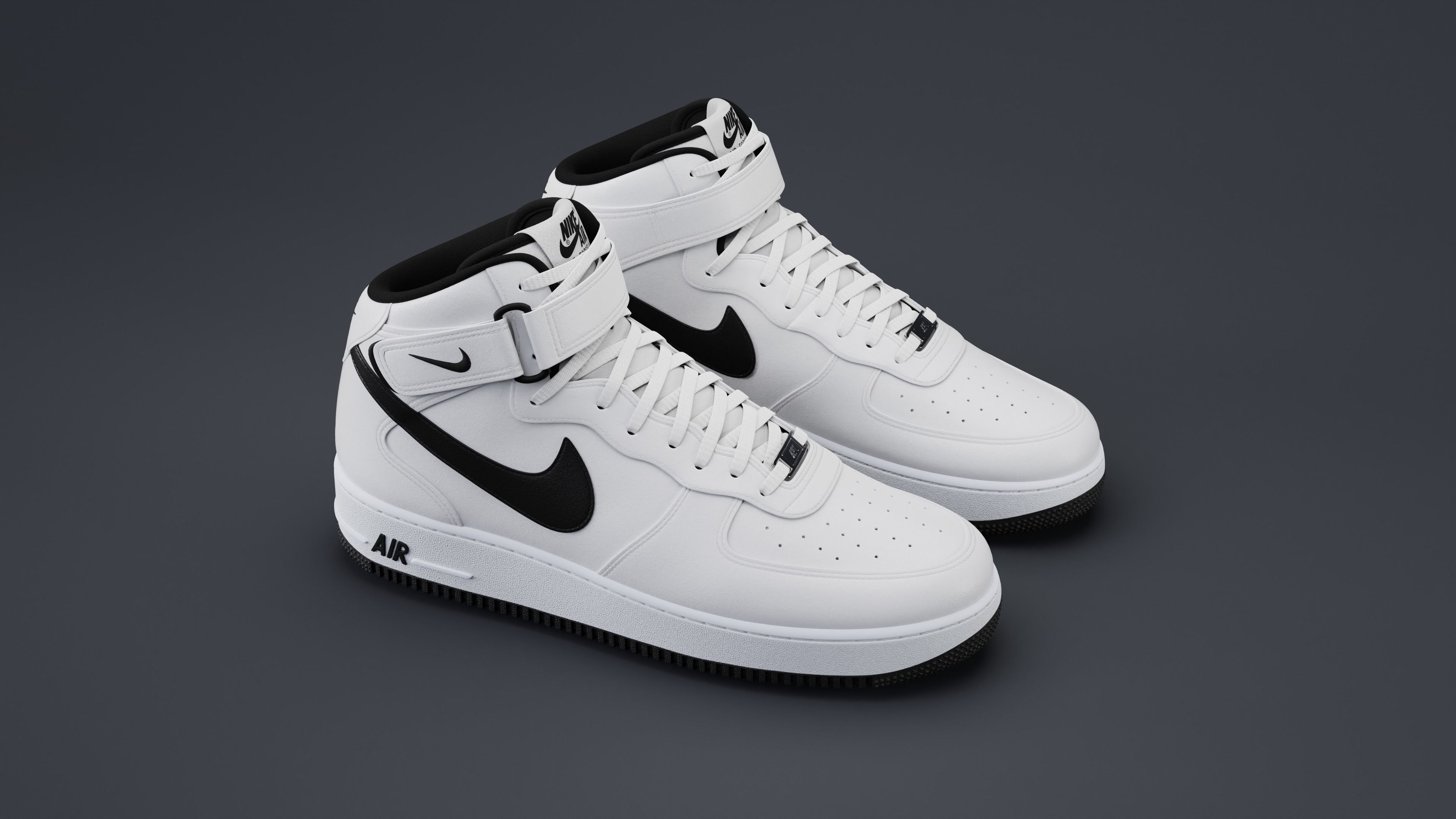 Nike Air Force 1 Mid 3D model_1