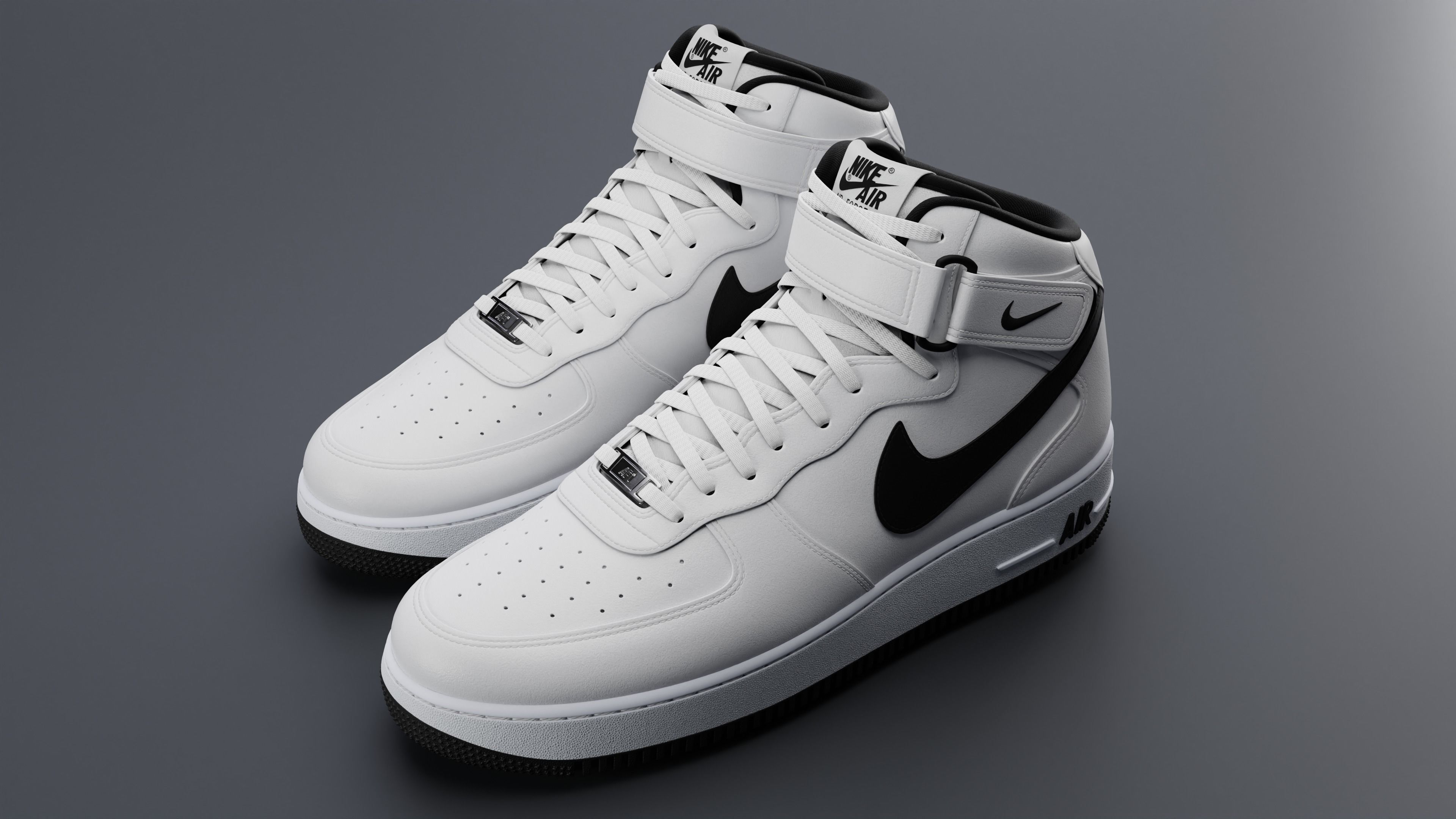 Nike Air Force 1 Mid 3D model_6